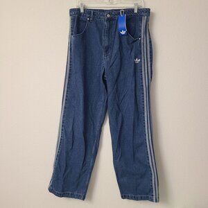 Adidas Originals Adicolor Denim Firebird Pants Jeans JC6234 Size 36 Blue